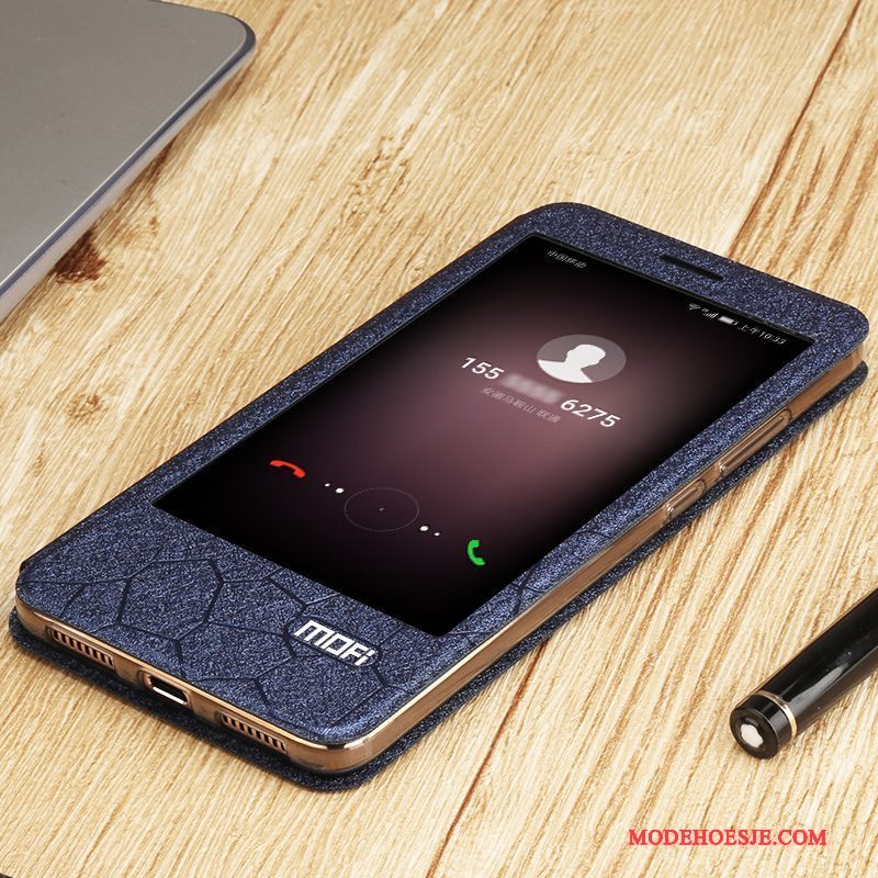 Hoesje Huawei Mate 9 Bescherming Anti-fall Zwart, Hoes Huawei Mate 9 Siliconen Windowstelefoon