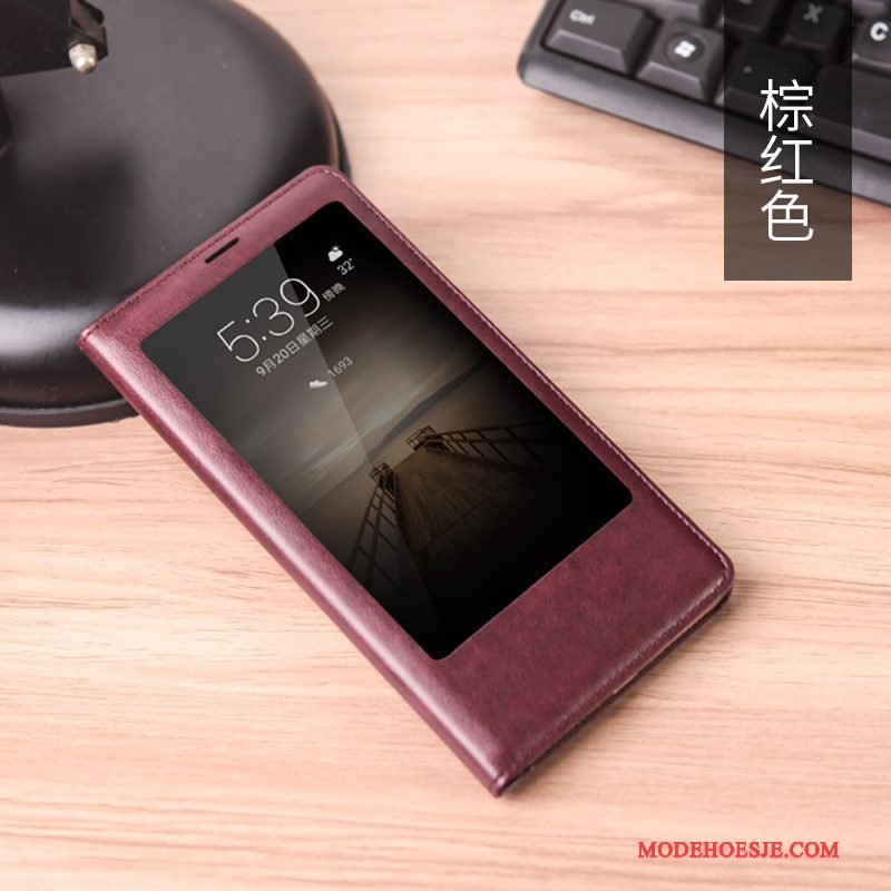 Hoesje Huawei Mate 9 Leer Anti-falltelefoon, Hoes Huawei Mate 9 Bescherming