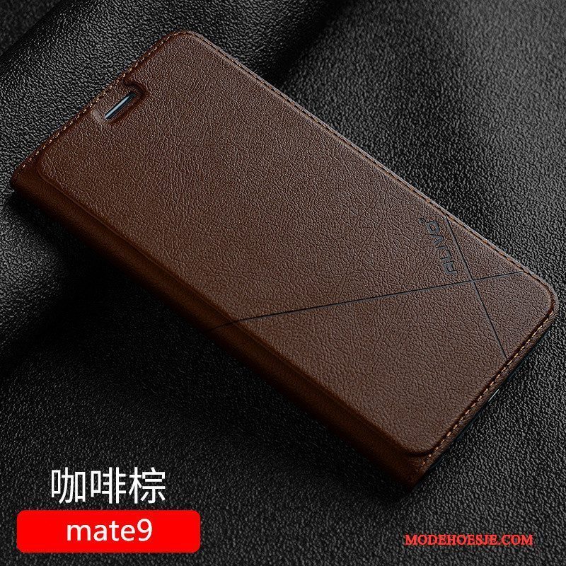 Hoesje Huawei Mate 9 Leer Telefoon Anti-fall, Hoes Huawei Mate 9 Bescherming Roze