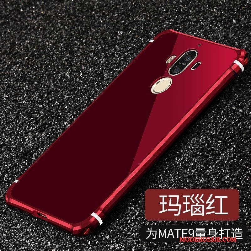 Hoesje Huawei Mate 9 Metaal Telefoon Zwart, Hoes Huawei Mate 9 Bescherming