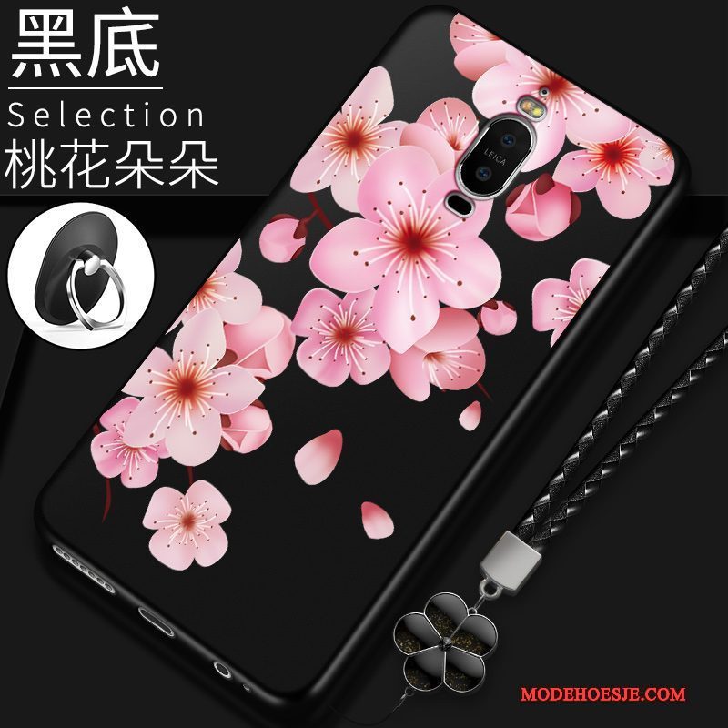 Hoesje Huawei Mate 9 Pro Bescherming Schrobben Anti-fall, Hoes Huawei Mate 9 Pro Siliconen Roodtelefoon