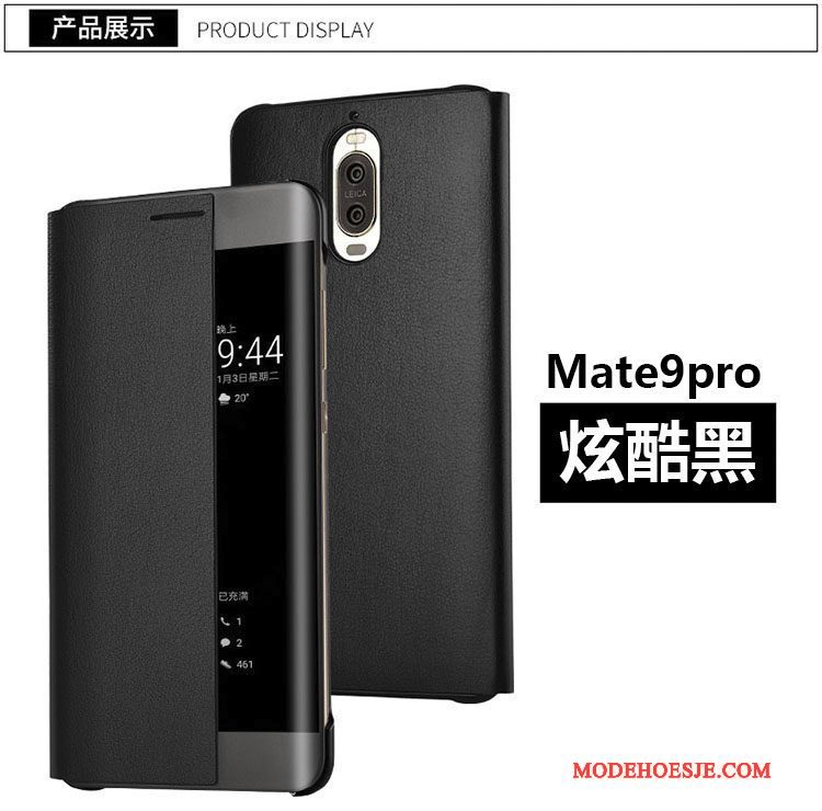 Hoesje Huawei Mate 9 Pro Leer Goudtelefoon, Hoes Huawei Mate 9 Pro Folio