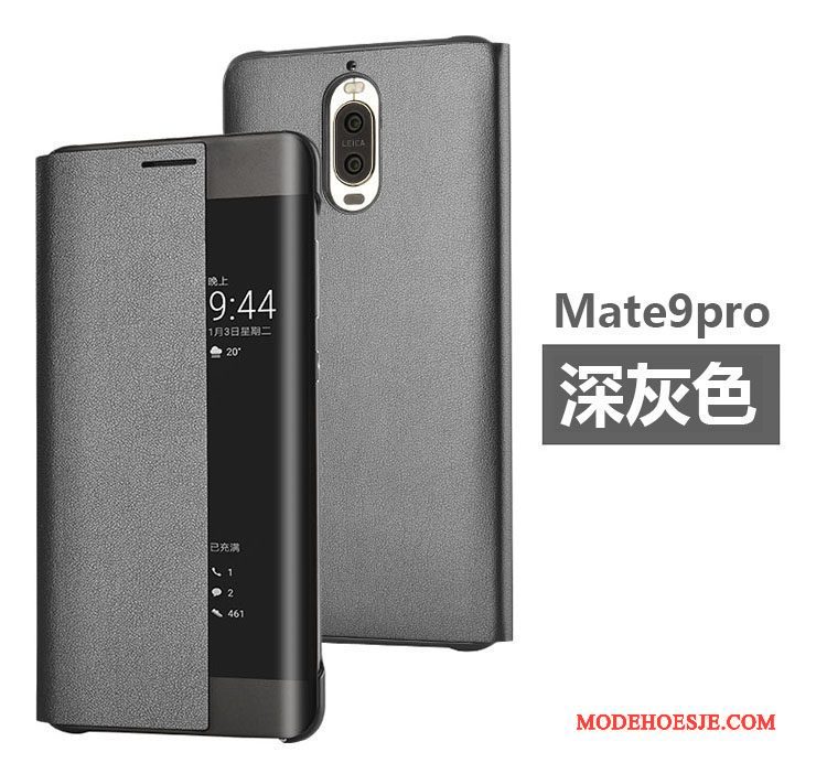 Hoesje Huawei Mate 9 Pro Leer Goudtelefoon, Hoes Huawei Mate 9 Pro Folio