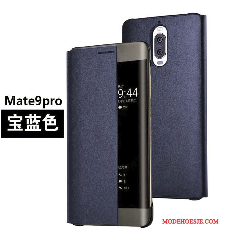 Hoesje Huawei Mate 9 Pro Leer Goudtelefoon, Hoes Huawei Mate 9 Pro Folio