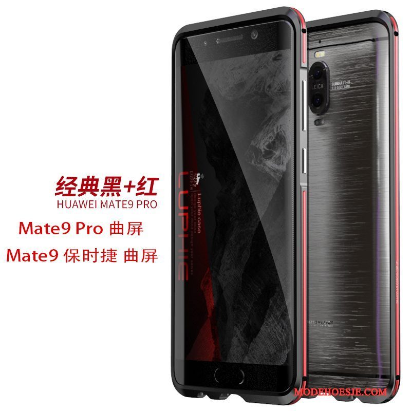 Hoesje Huawei Mate 9 Pro Metaal Goud Omlijsting, Hoes Huawei Mate 9 Pro Bescherming Telefoon