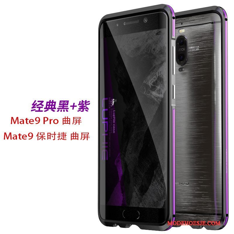 Hoesje Huawei Mate 9 Pro Metaal Goud Omlijsting, Hoes Huawei Mate 9 Pro Bescherming Telefoon