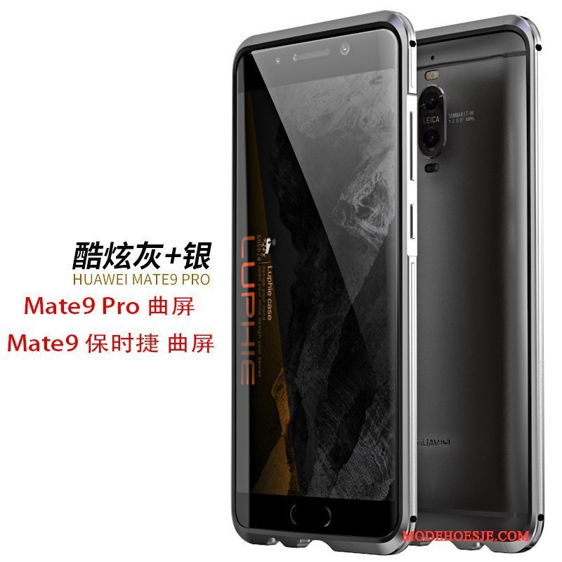 Hoesje Huawei Mate 9 Pro Metaal Goud Omlijsting, Hoes Huawei Mate 9 Pro Bescherming Telefoon