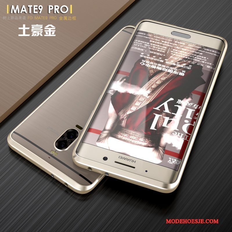 Hoesje Huawei Mate 9 Pro Scheppend Anti-fall Blauw, Hoes Huawei Mate 9 Pro Bescherming Omlijsting Dun