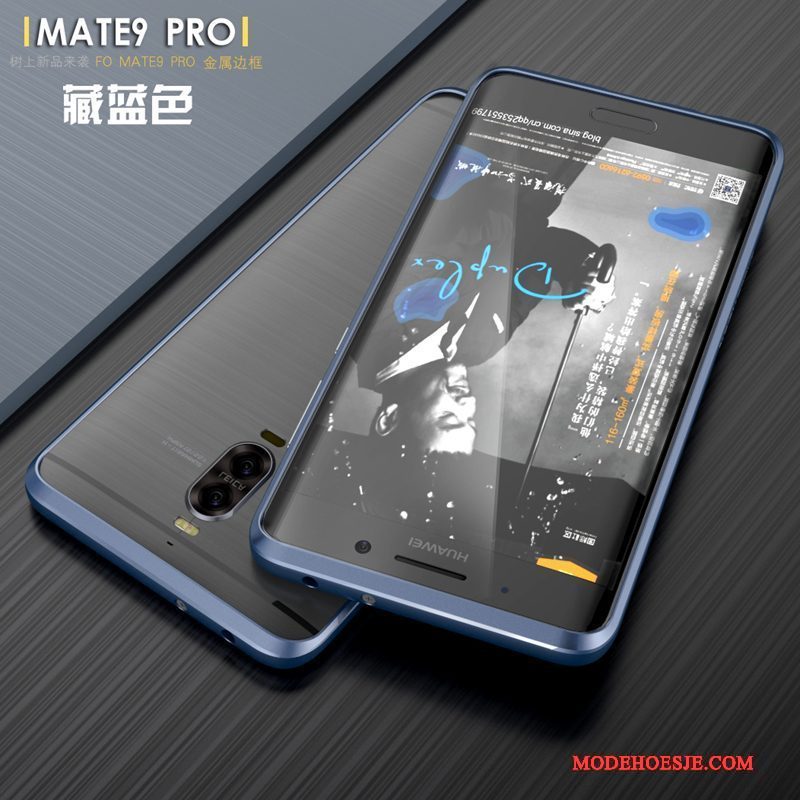 Hoesje Huawei Mate 9 Pro Scheppend Anti-fall Blauw, Hoes Huawei Mate 9 Pro Bescherming Omlijsting Dun