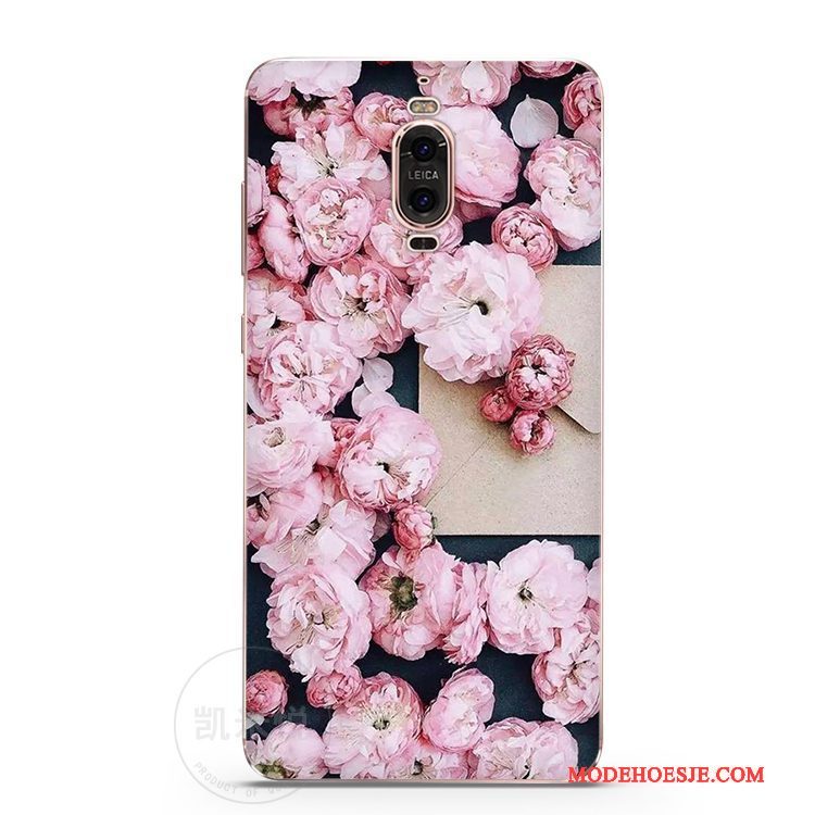 Hoesje Huawei Mate 9 Pro Siliconen Persoonlijk Bloemen, Hoes Huawei Mate 9 Pro Zacht Anti-fall Mooi