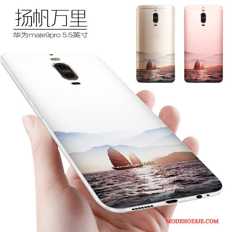 Hoesje Huawei Mate 9 Pro Siliconen Persoonlijk Roze, Hoes Huawei Mate 9 Pro Zacht Schrobbentelefoon