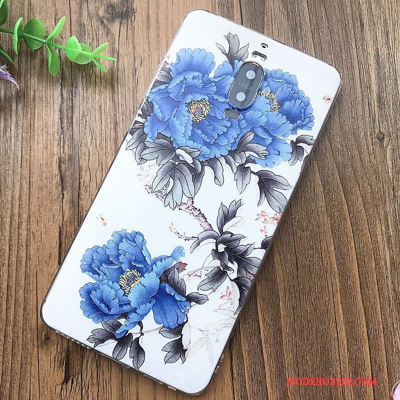 Hoesje Huawei Mate 9 Pro Zacht Hanger Super, Hoes Huawei Mate 9 Pro Zakken Anti-fall Blauw