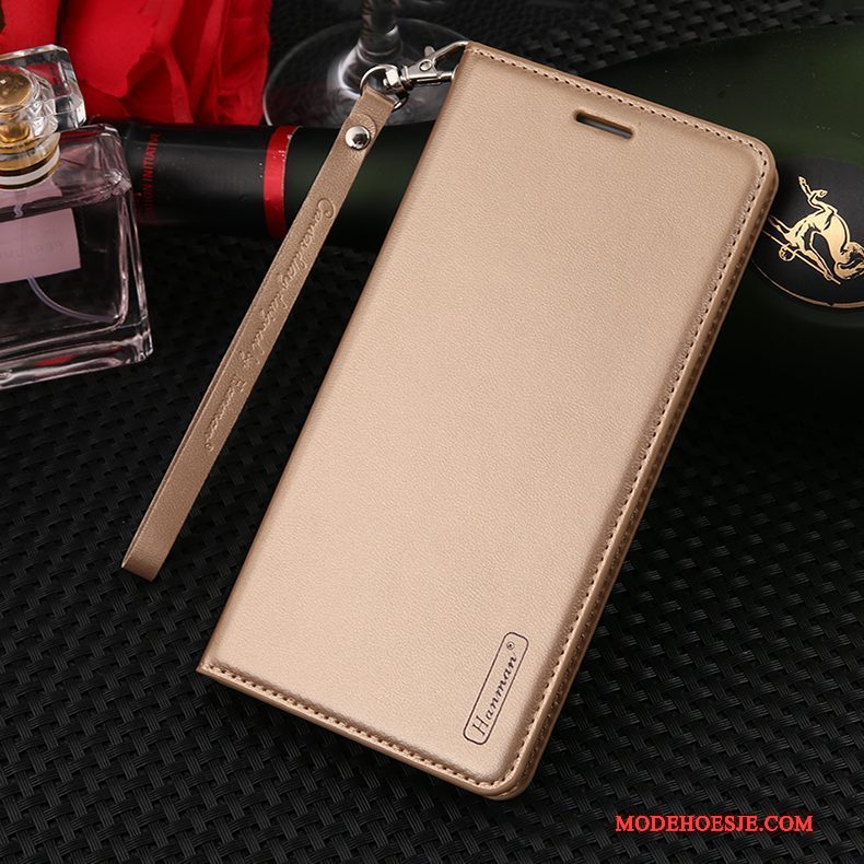 Hoesje Huawei Mate 9 Pro Zakken Telefoon Anti-fall, Hoes Huawei Mate 9 Pro Folio Zwart