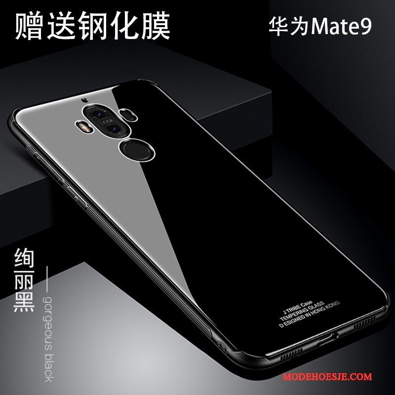 Hoesje Huawei Mate 9 Scheppend Anti-fall Rood, Hoes Huawei Mate 9 Metaal Trendtelefoon