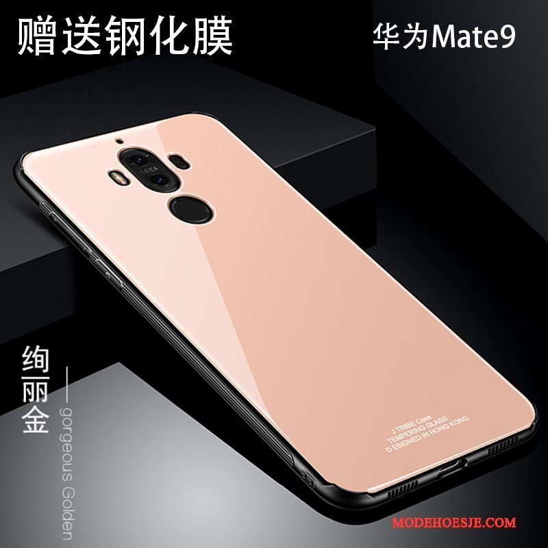 Hoesje Huawei Mate 9 Scheppend Anti-fall Rood, Hoes Huawei Mate 9 Metaal Trendtelefoon