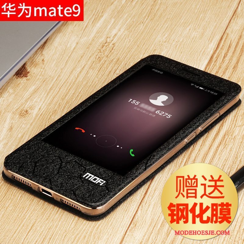 Hoesje Huawei Mate 9 Scheppend Telefoon Goud, Hoes Huawei Mate 9 Leer