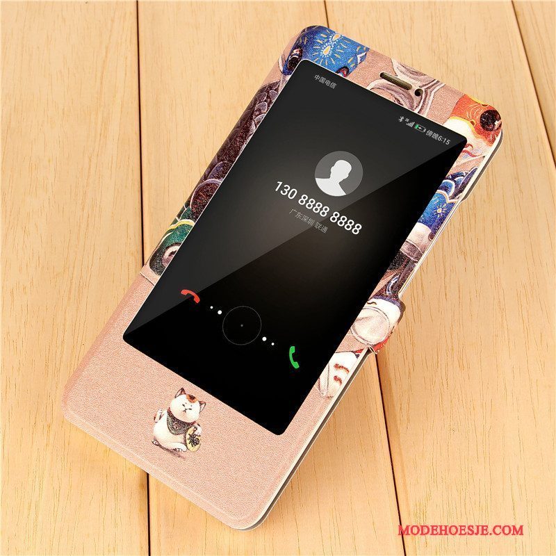 Hoesje Huawei Mate 9 Scheppend Telefoon Roze, Hoes Huawei Mate 9 Folio