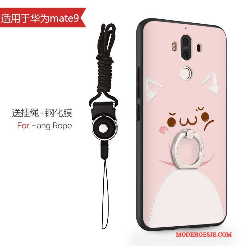 Hoesje Huawei Mate 9 Siliconen Anti-fall Hanger, Hoes Huawei Mate 9 Bescherming Lichtblauwtelefoon