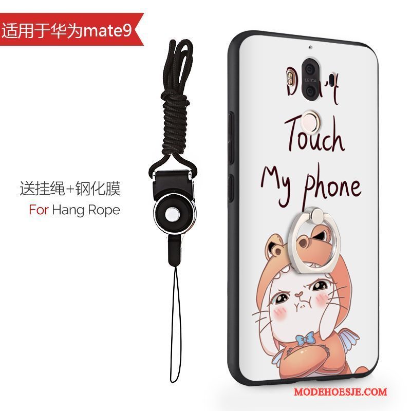 Hoesje Huawei Mate 9 Siliconen Anti-fall Hanger, Hoes Huawei Mate 9 Bescherming Lichtblauwtelefoon