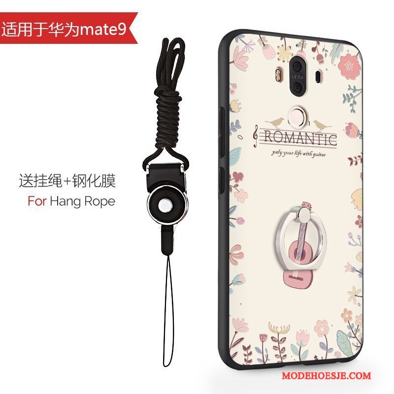 Hoesje Huawei Mate 9 Siliconen Anti-fall Hanger, Hoes Huawei Mate 9 Bescherming Lichtblauwtelefoon