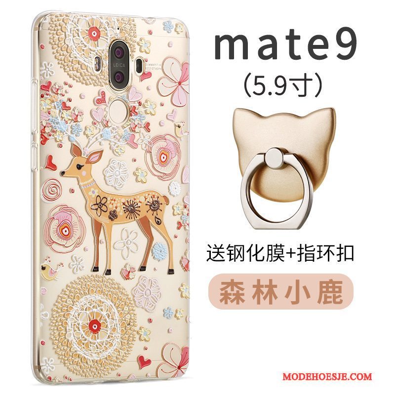 Hoesje Huawei Mate 9 Siliconen Anti-falltelefoon, Hoes Huawei Mate 9 Zakken Purper Persoonlijk
