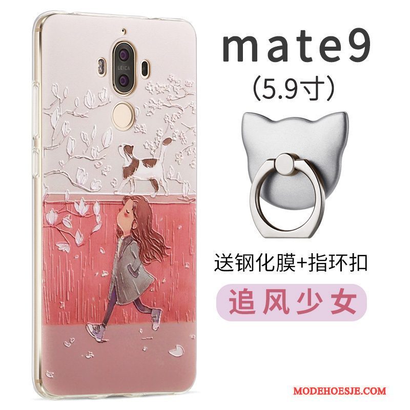 Hoesje Huawei Mate 9 Siliconen Anti-falltelefoon, Hoes Huawei Mate 9 Zakken Purper Persoonlijk