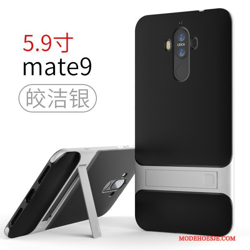 Hoesje Huawei Mate 9 Siliconen Eenvoudigetelefoon, Hoes Huawei Mate 9 Blauw Anti-fall