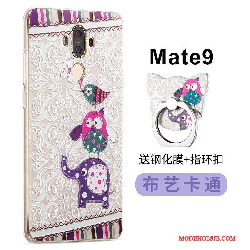 Hoesje Huawei Mate 9 Siliconen Persoonlijk Roze, Hoes Huawei Mate 9 Zacht Telefoon Anti-fall