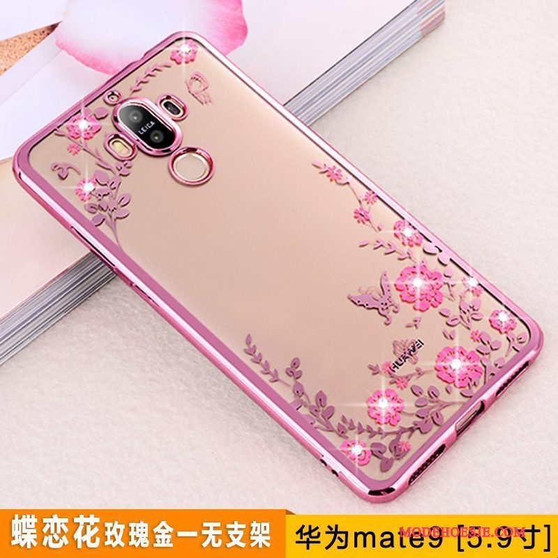 Hoesje Huawei Mate 9 Siliconen Roze Trend, Hoes Huawei Mate 9 Zacht Anti-falltelefoon