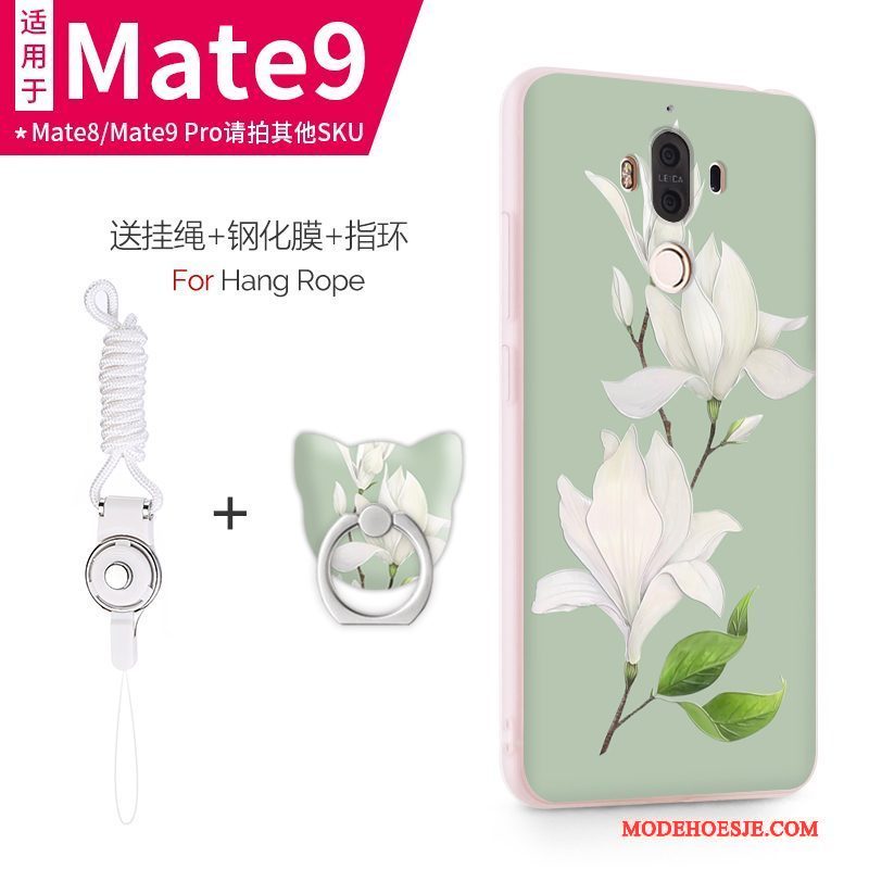 Hoesje Huawei Mate 9 Siliconen Telefoon Anti-fall, Hoes Huawei Mate 9 Zakken Dun Purper