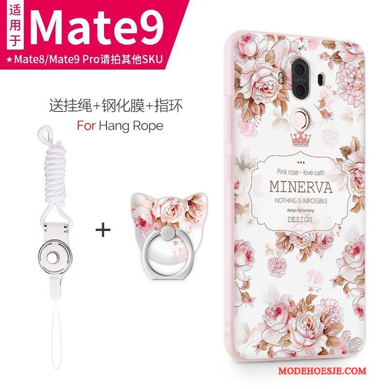 Hoesje Huawei Mate 9 Siliconen Telefoon Anti-fall, Hoes Huawei Mate 9 Zakken Dun Purper