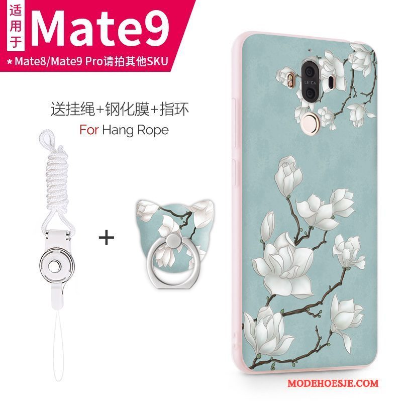 Hoesje Huawei Mate 9 Siliconen Telefoon Anti-fall, Hoes Huawei Mate 9 Zakken Dun Purper