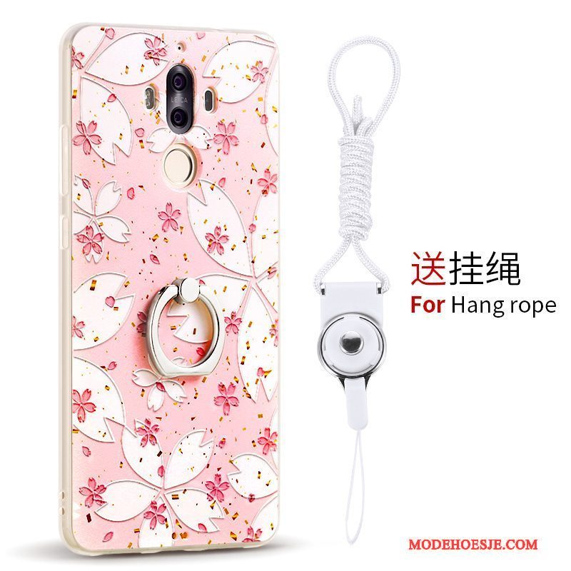 Hoesje Huawei Mate 9 Siliconen Telefoon Anti-fall, Hoes Huawei Mate 9 Zakken Ring Hanger