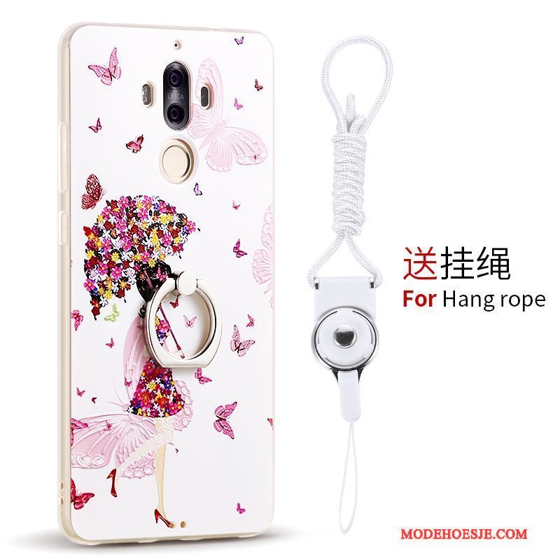 Hoesje Huawei Mate 9 Siliconen Telefoon Anti-fall, Hoes Huawei Mate 9 Zakken Ring Hanger