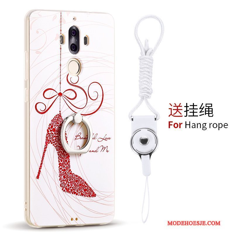 Hoesje Huawei Mate 9 Siliconen Telefoon Anti-fall, Hoes Huawei Mate 9 Zakken Ring Hanger