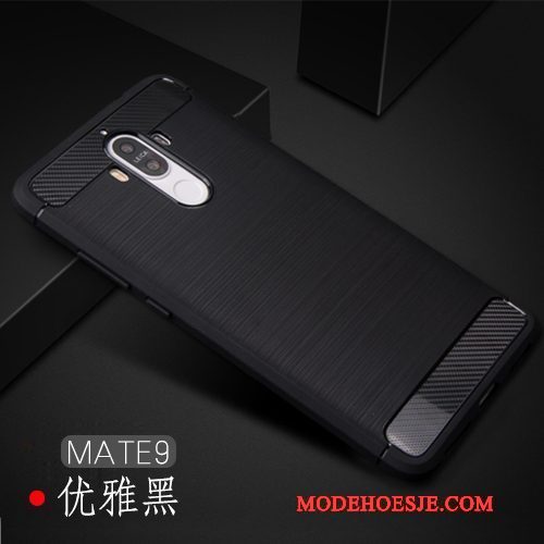 Hoesje Huawei Mate 9 Zacht Anti-falltelefoon, Hoes Huawei Mate 9 Bescherming Trend Zwart