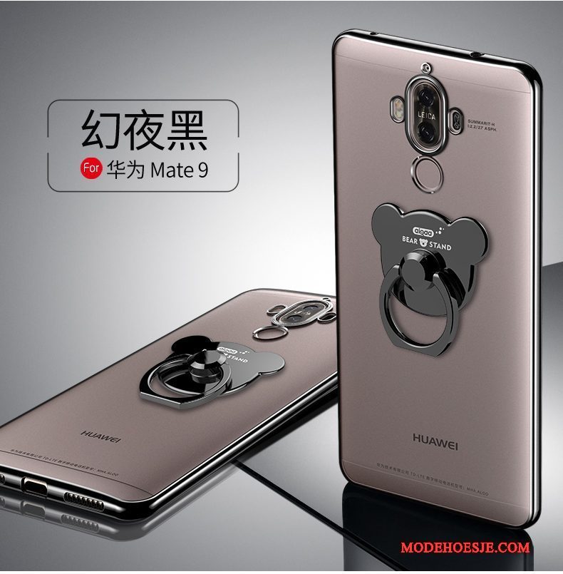 Hoesje Huawei Mate 9 Zacht Anti-falltelefoon, Hoes Huawei Mate 9 Ondersteuning Dun Goud