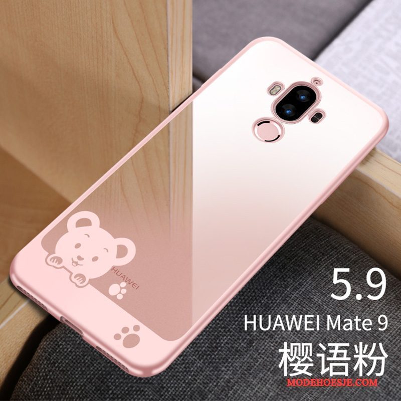 Hoesje Huawei Mate 9 Zacht Duntelefoon, Hoes Huawei Mate 9 Siliconen Anti-fall Roze