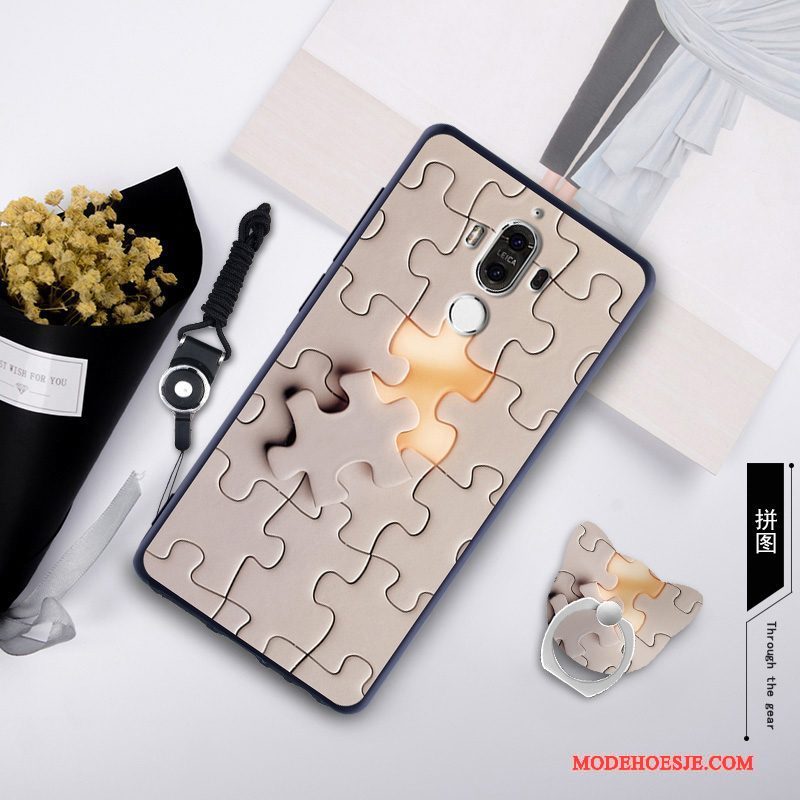 Hoesje Huawei Mate 9 Zacht Skärmskyddtelefoon, Hoes Huawei Mate 9 Siliconen Hanger Tempereren