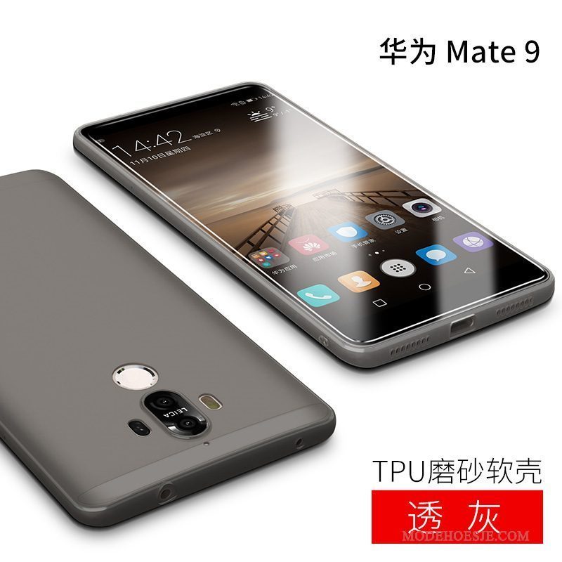 Hoesje Huawei Mate 9 Zacht Telefoon Dun, Hoes Huawei Mate 9 Bescherming Wit Schrobben