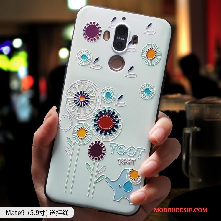 Hoesje Huawei Mate 9 Zacht Telefoon Persoonlijk, Hoes Huawei Mate 9 Siliconen Roze Anti-fall