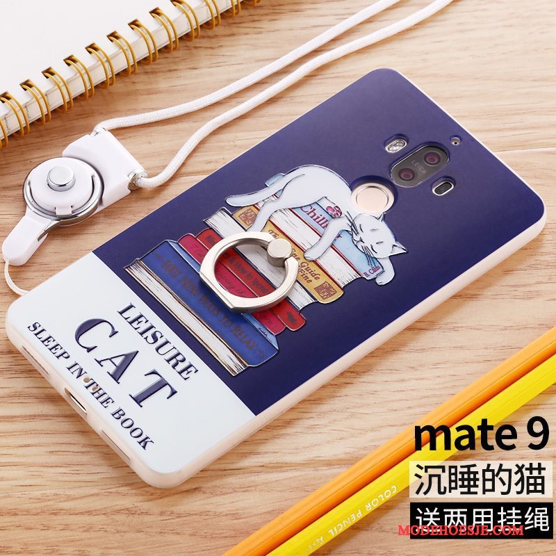 Hoesje Huawei Mate 9 Zakken Telefoon Persoonlijk, Hoes Huawei Mate 9 Siliconen Blauw Anti-fall