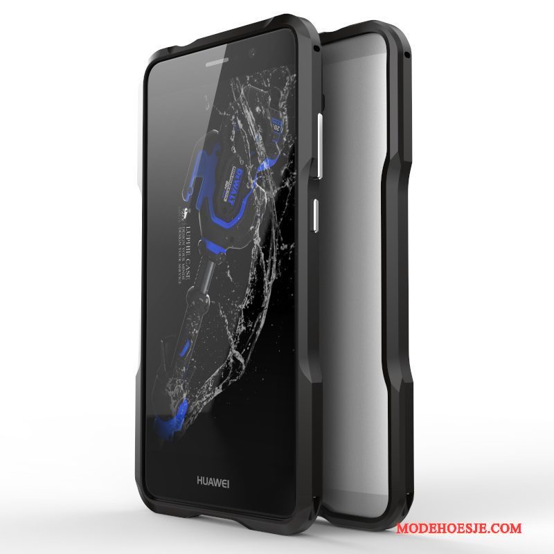 Hoesje Huawei Mate 9 Zakken Zilver Anti-fall, Hoes Huawei Mate 9 Metaal Telefoon Omlijsting