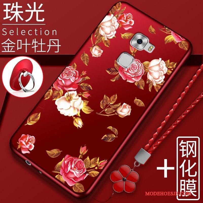 Hoesje Huawei Mate S Bescherming Trend Anti-fall, Hoes Huawei Mate S Zakken Rood Schrobben