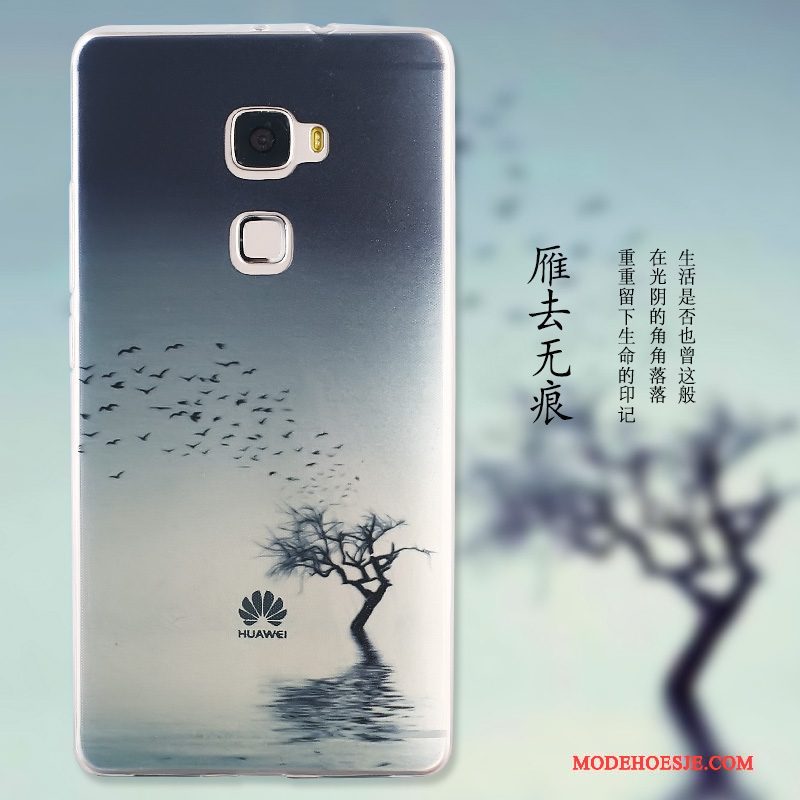 Hoesje Huawei Mate S Geschilderd Landschap Blauw, Hoes Huawei Mate S Siliconen Telefoon