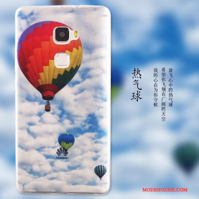 Hoesje Huawei Mate S Geschilderd Landschap Blauw, Hoes Huawei Mate S Siliconen Telefoon