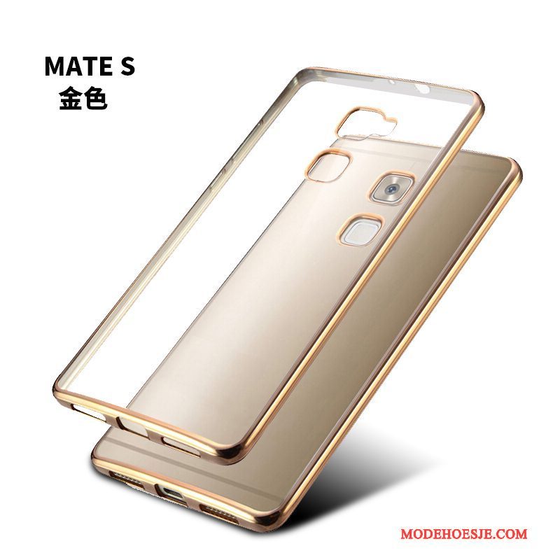 Hoesje Huawei Mate S Siliconen Anti-fall Goud, Hoes Huawei Mate S Zacht Telefoon