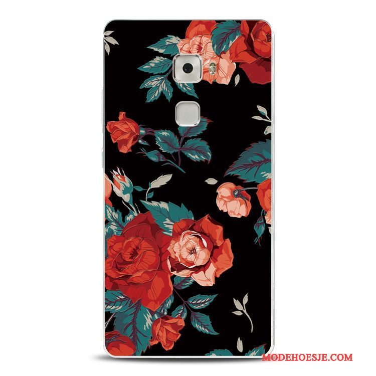 Hoesje Huawei Mate S Siliconen Groen Bloemen, Hoes Huawei Mate S Bescherming Persoonlijktelefoon