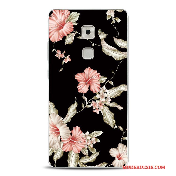 Hoesje Huawei Mate S Siliconen Groen Bloemen, Hoes Huawei Mate S Bescherming Persoonlijktelefoon