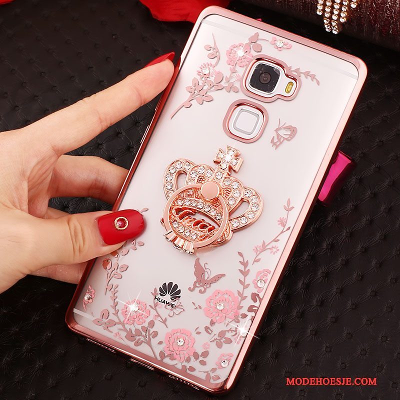 Hoesje Huawei Mate S Strass Telefoon Goud, Hoes Huawei Mate S Bescherming